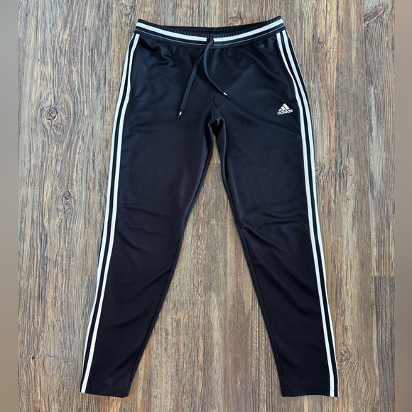 Adidas Performance Climacool Black White Stripe Track Pants Womans Size L 16/18 - Picture 3 of 14
